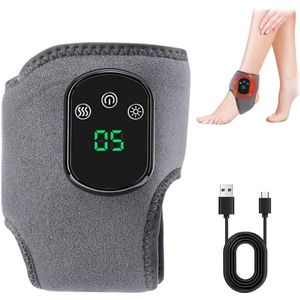 3-in-1 Voetmassager met Triple Therapie - Draadloze Elektrische Enkelmassager - 3 Vibratiemodi - 5 Warmte-instellingen - Enkelmassage-apparaat - Hielmassage