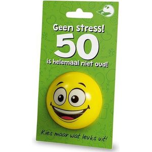 Cadeaukaart + Stressbal  50 jaar