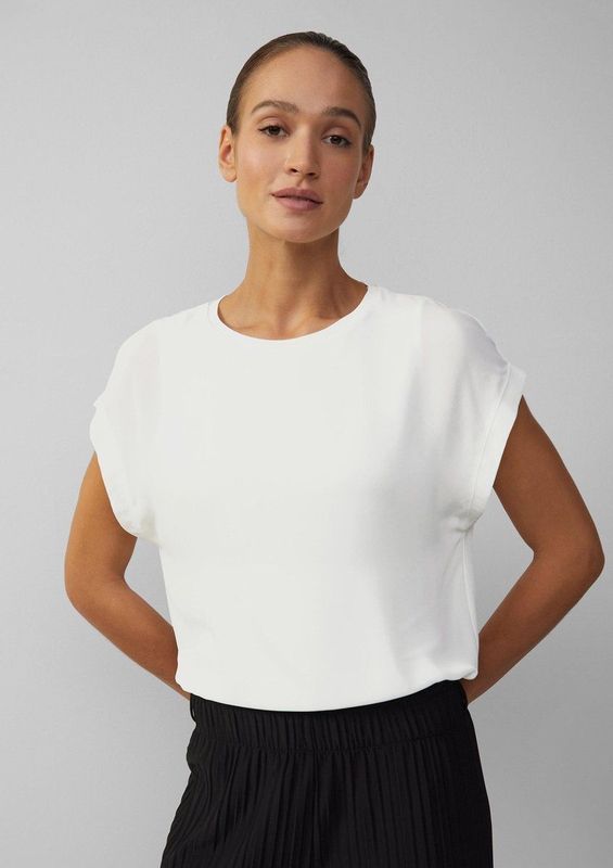 Shirt - T-shirt - Effen - Chiffon - Losse Pasvorm