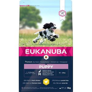 Eukanuba Dog Puppy - Medium Breed - Kip - Puppyvoer - 3 kg