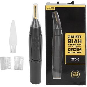 Pijnloze gezichtshaartrimmer met detail - Neus- en oortondeuse - Wenkbrauwtrimmer met afneembare wasbare snijkop