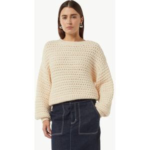 comma - Gebreide Trui - Korte - Met Ballonmouwen - Zachte Wolmix