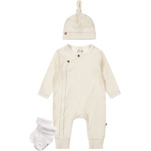 Dirkje - Noppies - Kledingset - Boxpak met mutsje Offwhite - 1 paar witte sokjes - Maat 62