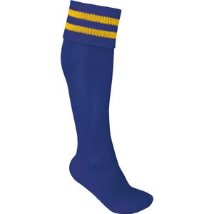 PROACT® Sportsokken Met Contraststrepen PA015 - Dark Royal Blue / Sporty Yellow - 47/50 EU