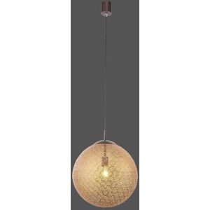 Paul Neuhaus kreta - Landelijke Hanglamp met kap - 1 lichts - H 1450 mm - Roestbruin - Woonkamer | Slaapkamer | Keuken