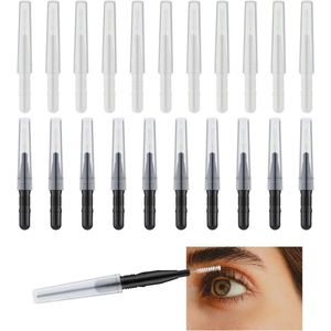 Allecto plus - Micro Wenkbrauw Borstel met Dop - 20 Stuks - Multifunctioneel - Wimper Lifting - Wenkbrauw Reiniging