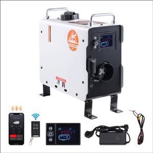 Diesel kachel 2 kW - All-in-one luchtverwarmer 12/24V - Met Bluetooth bediening en afstandsbediening - Inclusief CO-alarm en oververhittingsbeveiliging - Stil ontwerp met demper - Voor auto, camper, truck, garage en buitengebruik