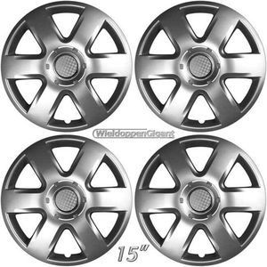 Wieldoppen - Zilver - Set 15 inch - Passend voor Opel Combo
