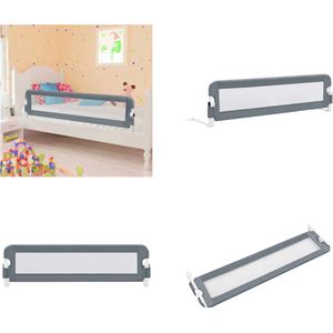 vidaXL Bedhekje peuter 120x42 cm polyester grijs - Bedhekje - Bedhekjes - Bed Rail - Bed Rails