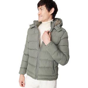 Trendyol Khaki Regular Fit Wind- En Waterafstotend Puffer Winterjack Tmnaw22Mo0132
