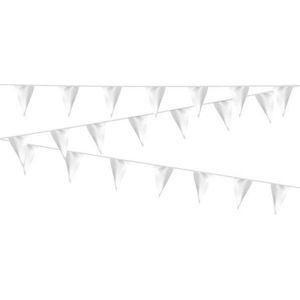 Vlaggenlijn Wit - 20 meter | Zware kwaliteit stof