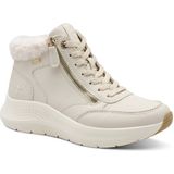 Tamaris - Duo-Tex - Enkellaarsjes - Ecru - Comfortabele Kanten Boot voor Dames