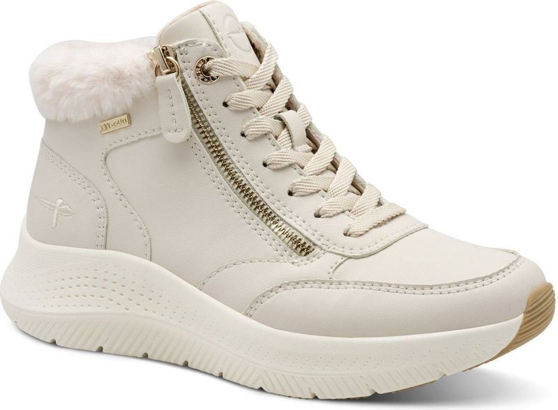 Tamaris - Duo-Tex - Enkellaarsjes - Ecru - Comfortabele Kanten Boot voor Dames
