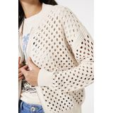 GARCIA Dames Vest Bruin Long mouws - Maat XS