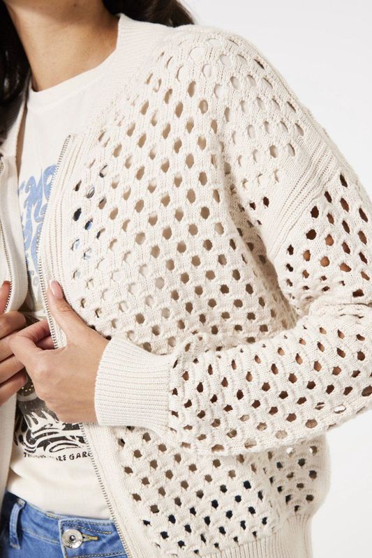 GARCIA Dames Vest Bruin Long mouws - Maat XS