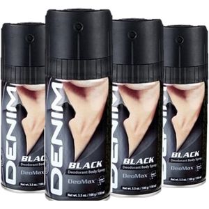 Denim Deo Spray – Black - 4 x 150 ml