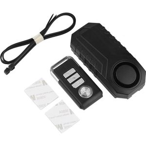 Afstandsbediening Alarm Bike Lock - Verstelbaar 7 Level - 113dB - 6 Kind Geluid - Motorfiets Voertuig Elektrische Auto Veiligheid Lock - Inbreker Siren - 10-50M Afstandsbediening - Sos help - Waterdicht - Installatie