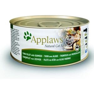 Applaws cat blik adult tuna / seaweed in bouillon kattenvoer 70 gr