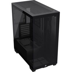 PC-behuizing - CORSAIR - 3500X LXR LINK gehard glazen mid-tower - 3 RGB reverse rotor-ventilatoren - zwart