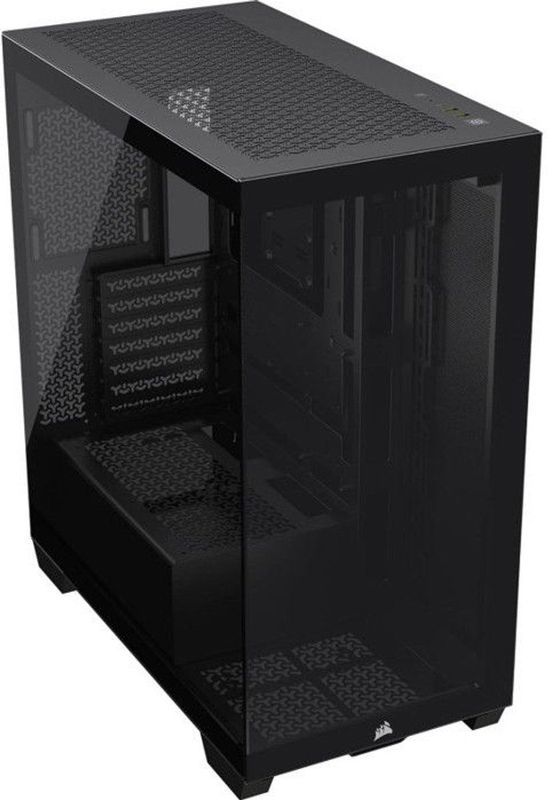 PC-behuizing - CORSAIR - 3500X LXR LINK gehard glazen mid-tower - 3 RGB reverse rotor-ventilatoren - zwart