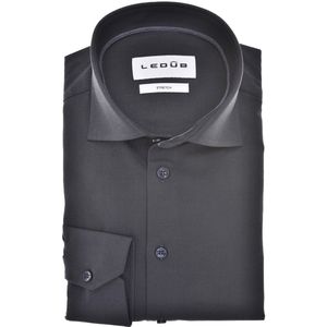 Ledub modern fit overhemd, popeline, donkerblauw