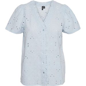 Vero Moda Irina S/S V-Neck Shirt WVN Skyway BLAUW XS