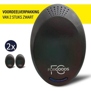 Forgoods Ultrasone Muizenverjager en Ongedierte Verjager - Muizenverjager - Pest Reject - (2 stuk zwart) - Ook Verkrijgbaar in Wit