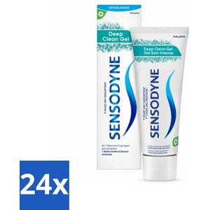 24 x Sensodyne - Tandpasta - Deep Clean Gel - Grondige Reiniging - 75 ml - Tandpasta Voor Gevoelige Tanden - Gevoelige Tanden - Diepe Reiniging - Fluoride Tandpasta - Tandplak Verwijderen