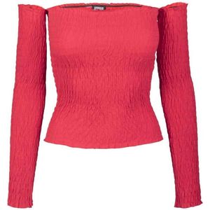 Urban Classics - Cold Shoulder Longsleeve top - Open schouder - XS - Rood