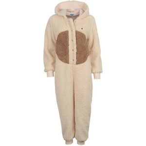 Onesie, Jumpsuit Fluffy Creme hooded super soft XXS voor lengte 1.60 mtr