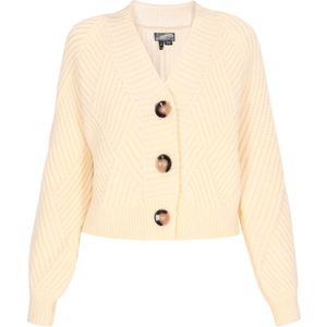 DreiMaster - Vintage - Gebreid Vest - Crème / Bruin