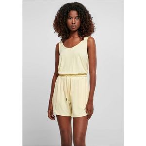 Urban Classics - Short Sleeveless Modal Playsuit - Geel - Jumpsuit