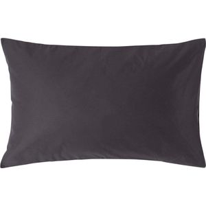Homescapes kussensloop 48 x 74 cm - antraciet, 100% Egyptisch katoen, draaddichtheid 1000