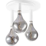 Home Sweet Home - Moderne LED Plafondlamp Drip - Wit - 35/35/23cm - Vierkant - geschikt voor E27 fitting - 3 lichts Plafondlamp gemaakt van metaal