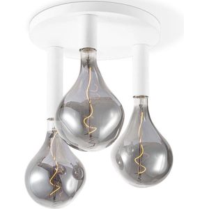 Home Sweet Home - Moderne LED Plafondlamp Drip - Wit - 35/35/23cm - Vierkant - geschikt voor E27 fitting - 3 lichts Plafondlamp gemaakt van metaal