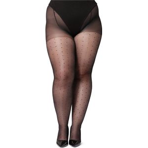 Bellivalini Dames Panty - 20 DEN - Halsterloos - Polyamide - BLV-GI-1128 - Zwart - 3XL