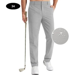 Nivard Golfbroek Heren - Golfkleding - Golfen - Golf Accessoires - Nette Pantalon - Lichtgrijs L - Maat 50