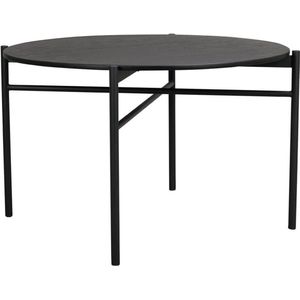 Rowico Home - ronde - vierpersoons - eikenhout fineer - zwart metalen poten - minimalistisch - modern