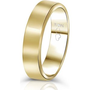 Lucardi Heren Vriendschapsring Marrakech - Ring - Vaderdag Cadeau - Staal - Goudkleurig
