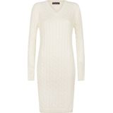 Felix Hardy - Gebreide Trui Jurk - Ecru - V-Hals - Dames - XL