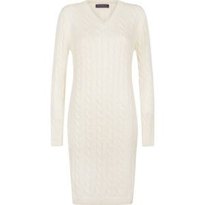 Felix Hardy - Gebreide Trui Jurk - Ecru - V-Hals - Dames - XL