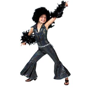 Verkleedpak disco glitter meisje Boogie Jumpsuit 140 - Carnavalskleding