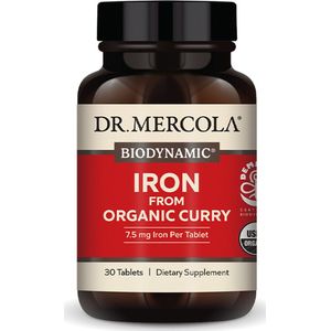 Dr. Mercola - Biodynamic Iron - from Organic Curry - 75 mg - 30 tabletten