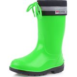 Ladeheid - LA-LMG-972-Kim - Kinder Regenlaarzen - Groenzwart - Hoog met Veters - Waterdicht