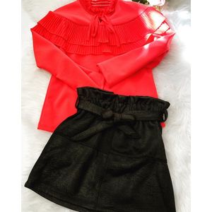 Calla Lily - Blouse - Zalm Kleur - Met details - Maat 138