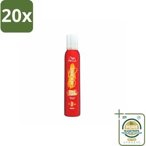 20 x Wella – New Wave Curls & Waves – Haarmousse – 200 ml - Grootverpakking - Kruldefiniërende Haarmousse - Golvend Haar - Krulhaar - Anti-frizz - Haarmousse Voor Krullen
