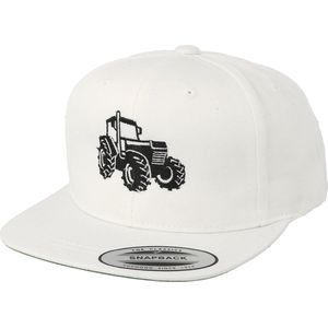 Hatstore- Kids Big Tractor White Snapback - Kiddo Cap Cap