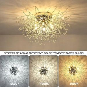 Goeco Plafondlamp - 50 cm - Groot - G9 - Kristalchroom Plafondlamp - Voor woonkamer, eetkamer, slaapkamer - Lichtbron niet inbegrepen