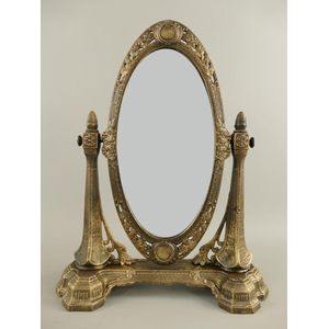 Spiegel - Kantelbare kapspiegel - Rustiek bruin - 45 cm hoog