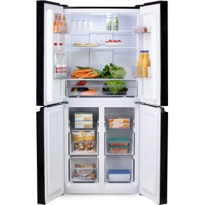 PRIMO PR182MD Koelvriescombinatie – Amerikaanse Koelkast – 4 deuren – No Frost - Energieklasse C – 362 liter (237 + 125) - Zwart